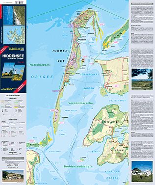 Karte - Hiddensee mit Reisefhrer vorn