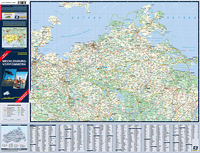 Karte - Mecklenburg-Vorpommern Vorderansicht